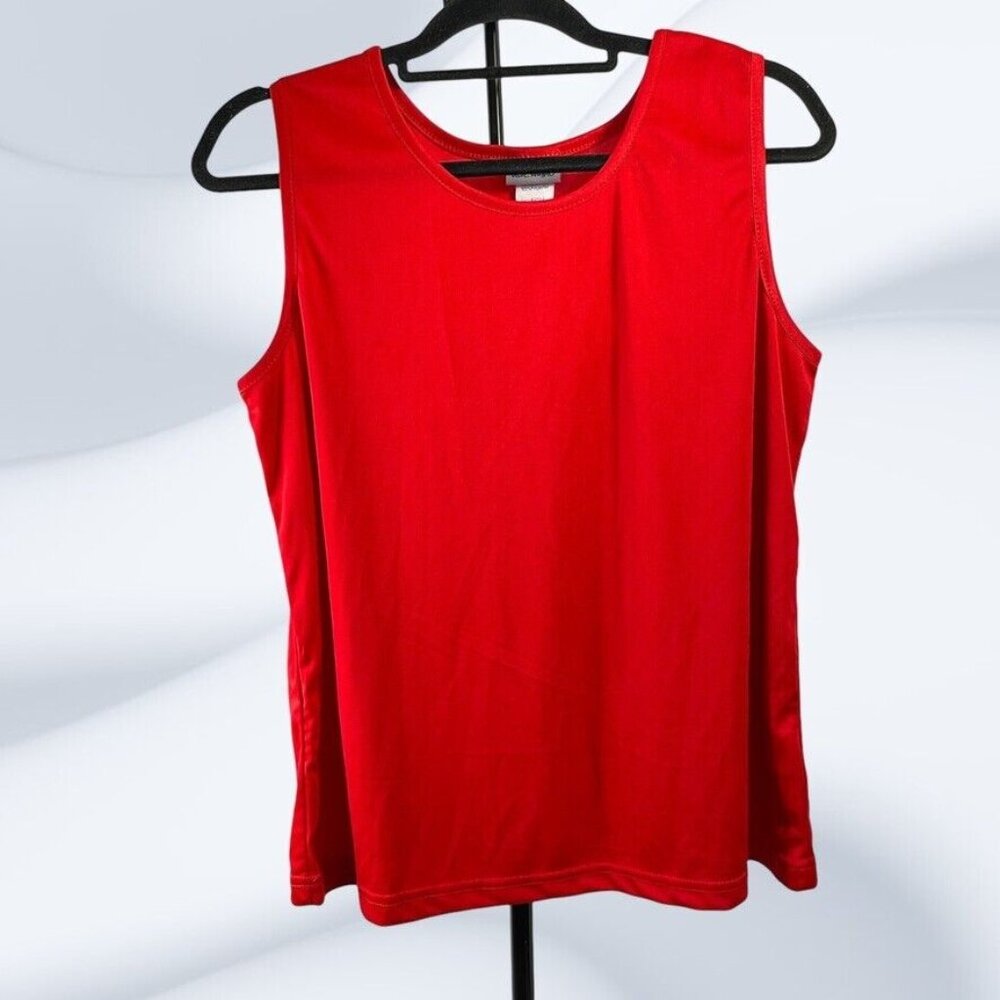 Vicki Wayne Womens Red Sleeveless Polyester‎ Undershirt Layering Tank Size XL